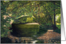 Dyfi River Machynlleth Countryside Painting Blank Note Art Card