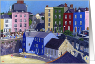 Tenby Harbour Beach Painting Pembrokeshire, UK Blank Note Card
