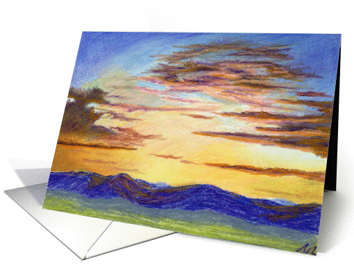 With Deepest Sympathy - Spiritual Light Mountain Sunset Painting card
