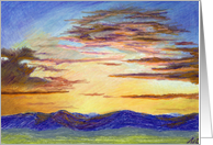 With Deepest Sympathy - Spiritual Light Mountain Sunset Painting card
