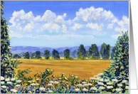 Happy Birthday card - Welsh Countryside Painting card