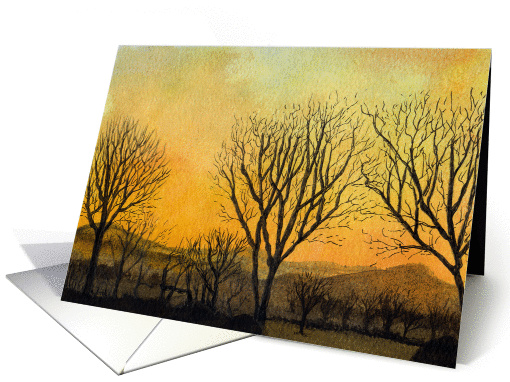 With Deepest Sympathy - Golden Spiritual Light Painting card (1101324)