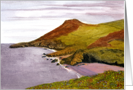 West Wales Coastline Llangrannog Seascape Painting Blank Note Card