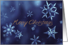 Merry Christmas, Winter Washed Snowflakes card