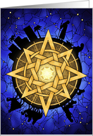 Stain Glass Nativity Christmas Blank card