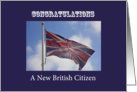Union Jack Congratulations New British Citizen Card