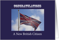 Union Jack Congratulations New British Citizen Card