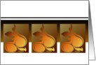A Trio of Fruitful Golden Pears Blank Note Card