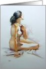 Fine Art Nude watercolour - Words of Love and Inspiration card