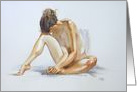 Private Dancer Fine Art Nude Watercolour Love & Forgiveness card