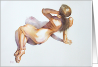 Fine Art Nude Watercolor Blank inside card