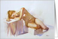 Fine art watercolour nude - Love and encouragement card