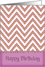 Happy Birthday Glitter Chevron card