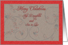 Merry Christmas Step Daughter and Son in Law card