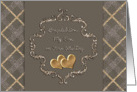 Wedding Congratulations to Son -Golden hearts card