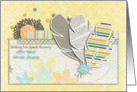 Speedy Recovery From Hernia Surgery-Feathers and Flowers card