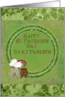Happy St. Patrick’s Day to Parents-Rainbow,Flowers and Golden Pot card