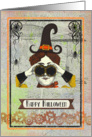 Funny Halloween Steam Punk Witch card