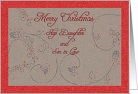 Merry Christmas Step Daughter and Son in Law card