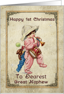Happy 1st Christmas to Great Nephew card