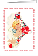 Happy Valentine’s Day-Cupid with a Heart card