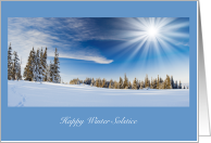 Happy Winter Solstice-Sun Kissed Winter Landscape card