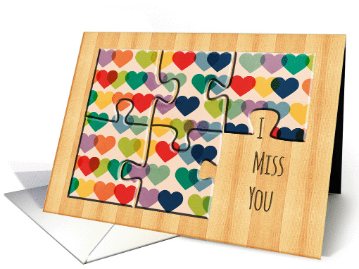I Miss You-Puzzle Hearts card (1225566)