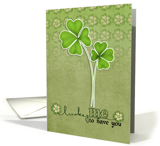 Happy St. Patrick's Day-Clover Leaf Flower card (1231500)