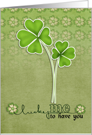 Happy St. Patrick’s Day-Clover Leaf Flower card