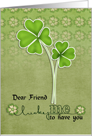 Happy St. Patrick’s Day-Clover Leaf Flower card