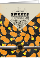 Spooky Sweets Pumpkin and Corn Candy card