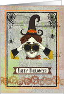 Funny Halloween Steam Punk Witch card