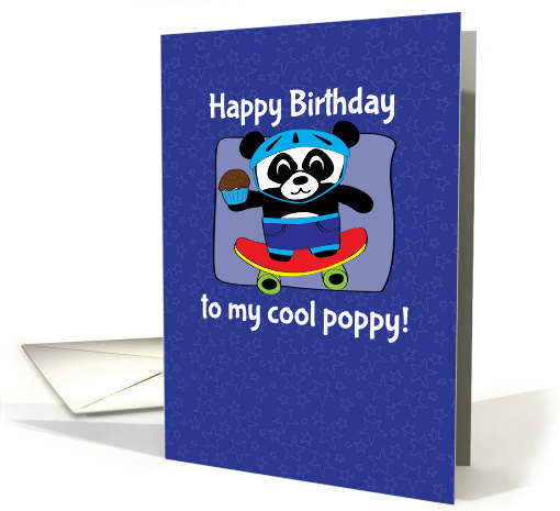 Birthday for Poppy - Little Skateboarder Panda Bear (Blue... (1148666)