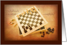 Chess board simplicity artist - blank note card