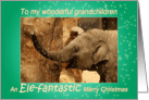 Little Elephant - Merry Christmas to my grandchildren card