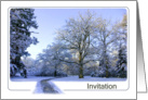 Path through Winter Wonderland - Invitation New Year’s party Business card