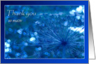 Thank you so much - Sparkling blue Imagination - natural abstract card