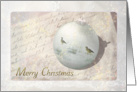 Victorian Holidays - Geese on Christmas ornament - Merry Christmas card