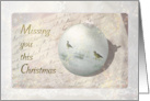 Victorian Holidays - Geese on Christmas ornament - Missing you card