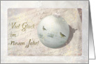 Victorian Christmas Geese on ornament - German Viel Glck Neuen Jahr card