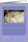 Baby Jesus in manger - Zalig Kerstfeest Christmas Dutch Nederlands -B card