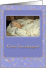 Baby Jesus in manger - Fijne Feestdagen Holidays Dutch Nederlands -B card