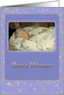 Baby Jesus in manger - Beste Wensen Best Wishes Holidays Dutch card