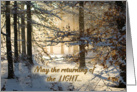 Filtering through - Returning Light - Winter Solstice card