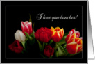 Tulips bunches of Love - Valentine’s day card