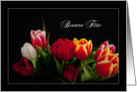 Tulips Love - French Name Day Bonne Fte card