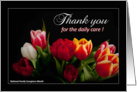 National Caregivers month - Tulips to thank you for the daily care card