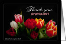 Family caregiver loved one with dementia - Tulips to thank you! card