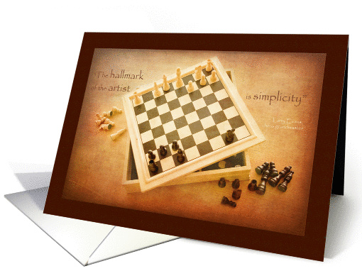 Chess board simplicity artist - blank note card (1098530)