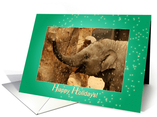 Little Elephant Stars Shower - Happy Holidays Christmas... (1109026)